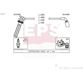 Zapalovací kabel Sada kabelů pro zapalování EPS 1.499.249