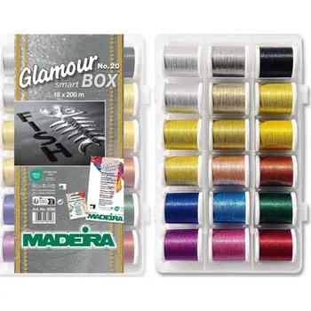 Nit Vyšívací nitě PES Madeira Glamour 20 Smartbox (18x200m)