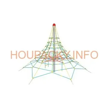 Dětský domeček Lanová pyramida PY635K (v.p. 1 m, se 6-ti napínacími zámky)