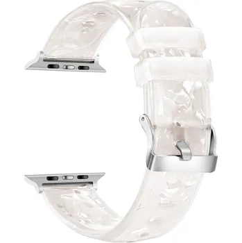 Průhledný diamantový řemínek pro Apple Watch 38/40/41/42(S10)mm Barva náramku: Bílá