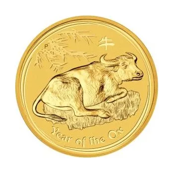 Sběratelství 1 unce zlatá mince Austrálie Lunar II vůl 2009
