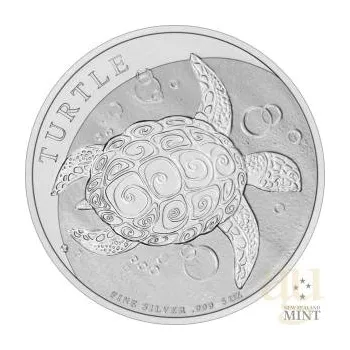 5 uncí stříbrná mince Niue želva 2022