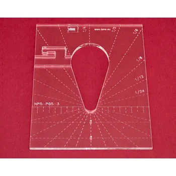 Příslušenství k šicímu stroji Quiltovací pravítko tvar kapka 3 inch NP5-P05-3 (5 mm)