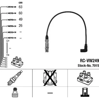 Zapalovací kabel Sada kabelu pro zapalování NGK (7015)