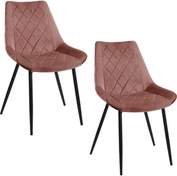Jídelní židle Set 2 ks jídelních židlí SJ.0488 - růžová