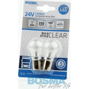Autožárovka Žárovka LED 24V BA15S 1XLED bílé 6000K BOSMA 6605, , ,