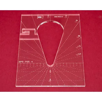 Příslušenství k šicímu stroji Quiltovací pravítko tvar kapka 4 inch NP5-P05-4 (5 mm)