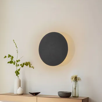 Lampička TK Lighting Nástěnné světlo Lunia New, černé, Ø 30 cm černý 3 x 6 W LED - Doprava zdarma