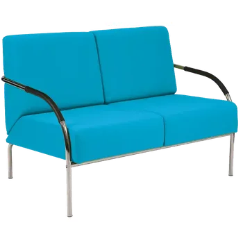 Pohovka SPA 2 chrom, látka SUE S 65 - látka tyrkysová