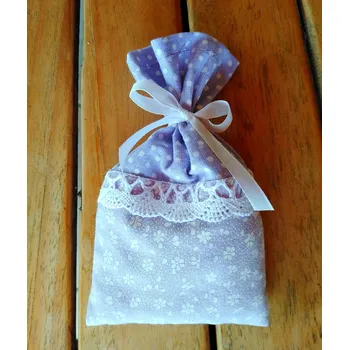 Levandulový sáček KOMBINACE 4 S BÍLOU KRAJKOU