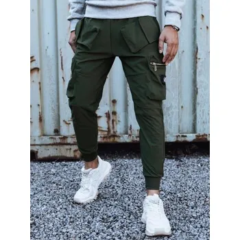 Pánské kalhoty Pánské kalhoty cargo LEVA zelené