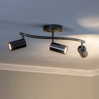 Bodové svítidlo Lucea Stropní bodové světlo Spotte, černá-chrom, 3 žárovky 3 x 7 W - Doprava zdarma