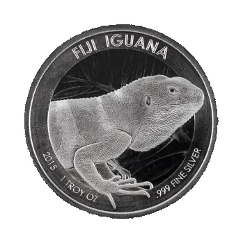 Sběratelství 1 unce stříbrná mince Fiji Iguana 2015