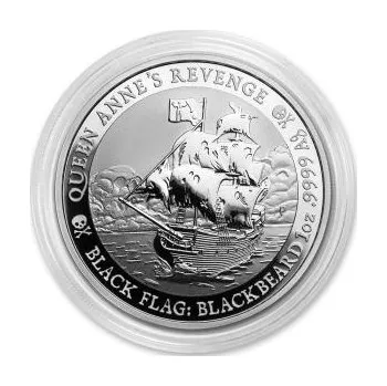 1 unce stříbrná mince Tuvalu - Black Flag - Piratenschiff Queen Anne's Revenge 2019