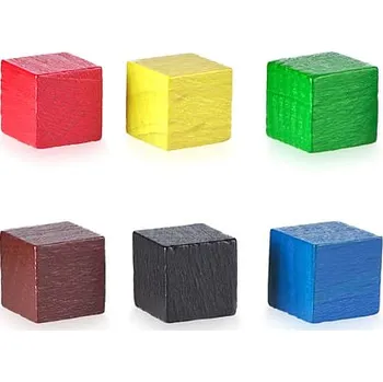 Korálek Dřevěná kostička 10mm (10ks), barva hnědá