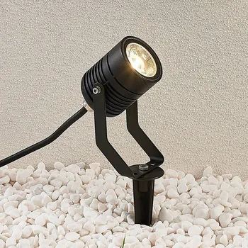 Lindby LED venkovní osvětlení Maris, kolík, IP65, černé - délka zapichovacího kolíku 17,2 cm; délka hlavy 8 cm černá 1 x 4,4 W LED - Doprava zdarma
