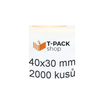 Samolepící etiketa Termotransferové etikety 40x30 2000ks 25mm