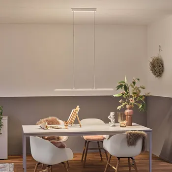 Lampička Paulmann Lento LED závěsné ZigBee CCT dim bílá - baldachýn - délka 40,5 cm, šířka 6,1 cm matná bílá 3 x 13,5 W LED - Doprava zdarma