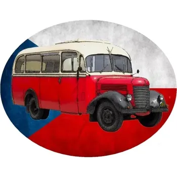 Nášivka Nažehlovačka s autobusem Praga RND (digitální nažehlovačka )