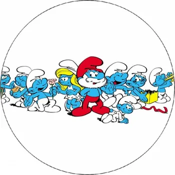 Jedlá dekorace na dort Jedlý papír Šmoulové 19,5 cm