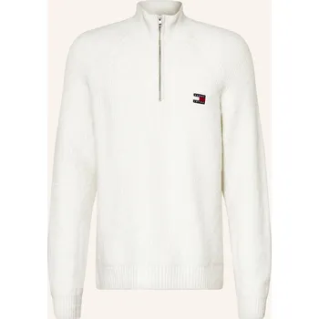 Pánská móda Tommy Jeans Pánský Svetr Troyer, bílá, XXL