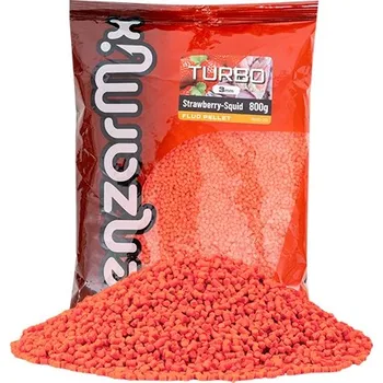 Benzar Mix Fluo Turbo Pelety 800 g 3 mm - Jahoda-Squid