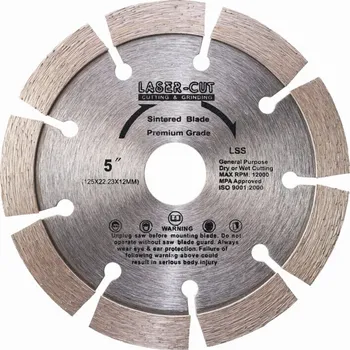 Řezný kotouč LASER CUT L00107 - Diamantový kotouč segmentový 125 x 22,23 x 12mm LSS