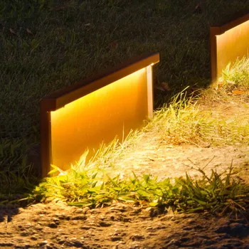 Venkovní osvětlení OLEV Step Line LED soklové světlo rezavě hnědá - délka přívodního kabelu 70 cm rezavě hnědý LED 7,2 W celkem - Doprava zdarma