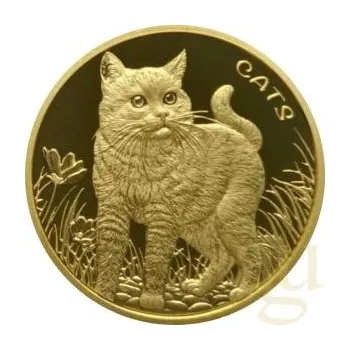 Sběratelství 1 unce zlatá mince Fiji Cats 2022 - prooflike