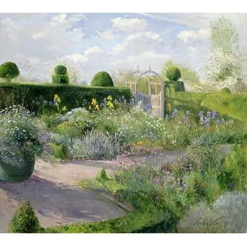 Plakát Plakát, Obraz - Irises in the Herb Garden, 1995, Timothy Easton