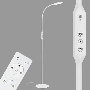 Lampička Briloner LED stojací lampa Office Remote, dálkové ovládání, bílá LED 8 W celkem - Doprava zdarma