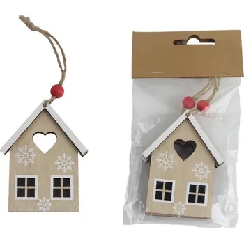Vánoční dekorace Domeček k zavěšení, 2 ks D6388-01