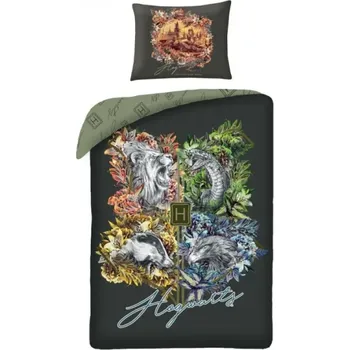 HALANTEX Oboustranné bavlněné povlečení HARRY POTTER, 140/200+70/90, HP-8093BL