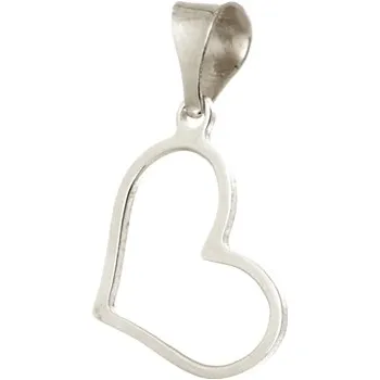 Přívěsek Přívěšek srdce z bílého zlata ZZ0755F