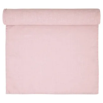 ubrus Lněný běhoun světle růžový 140x45