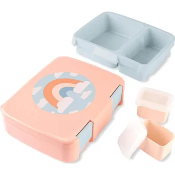 Svačinový box SKIPHOP Box na oběd Spark Style Bento Rainbow 3r+ 21x7x17 oranžová