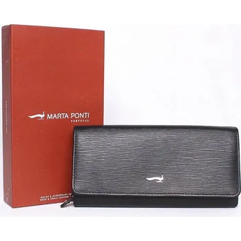 Peněženka Dámská luxusní kožená peněženka Marta Ponti no. P004 černá