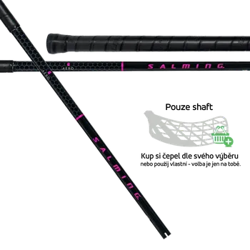 Florbalová hůl SALMING Q-Series Aero F27 Black/Magenta 103 cm Shaft - 103 (114) cm