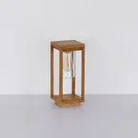 Globo Soklové světlo Candela vzhled dřeva, výška 35cm hnědá, čirá 1 x 15 W LED - Doprava zdarma