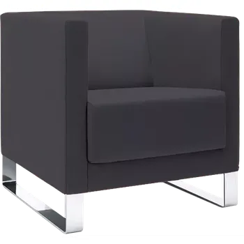 Sedací souprava VELA - 1V, křeslo, koženka SL 18 - koženka černá