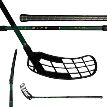Florbalová hůl Salming Quest1 Novalite 27 Black/Green vel. 100cm (=111cm) pravá kulatá (pravá ruka dole)