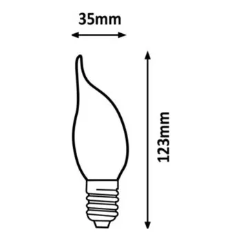 Osvětlení LED žárovka filament RABALUX 1998 Filament LED E14 C35 2,5W 136lm 2000K