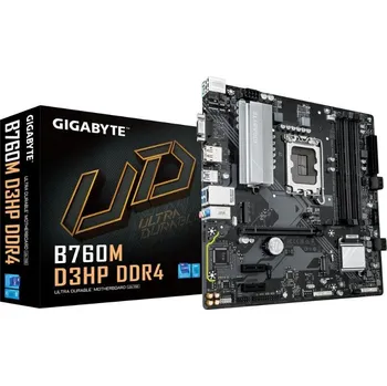 GIGABYTE MB Sc LGA1700 B760M D3HP DDR4, Intel B760, 4xDDR4, 1xDP, 1xHDMI, 1xVGA, mATX