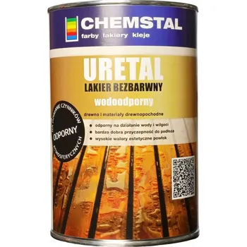 barva a nátěr na dřevo CHEMSTAL URETAL Bezbarvý voděodolný lak 5L LESK