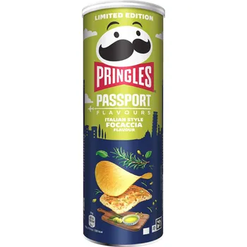 Slaná pochutina Pringles Passport Flavours Italian Style Focaccia 165g