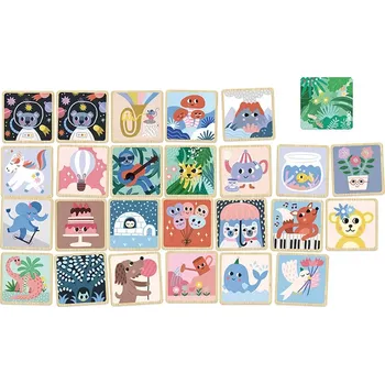 Dřevěná hračka Vilac Dřevěné pexeso s veselými zvířátky