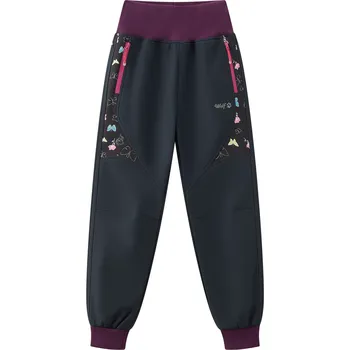 Dívčí oblečení Dívčí softshellové kalhoty, zateplené - Wolf B2499B, tmavě modrá Barva: Modrá tmavě, Velikost: 104