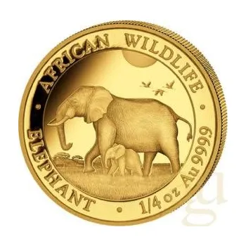 1/4 unce zlatá mince Somálsko slon 2022