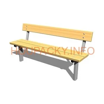 Zahradní lavice Lavička LA106D (s opěradlem, k zabetonování)