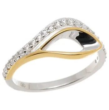 Prsten Stříbrný prsten s čirými zirkony SVLR0246SH8BI